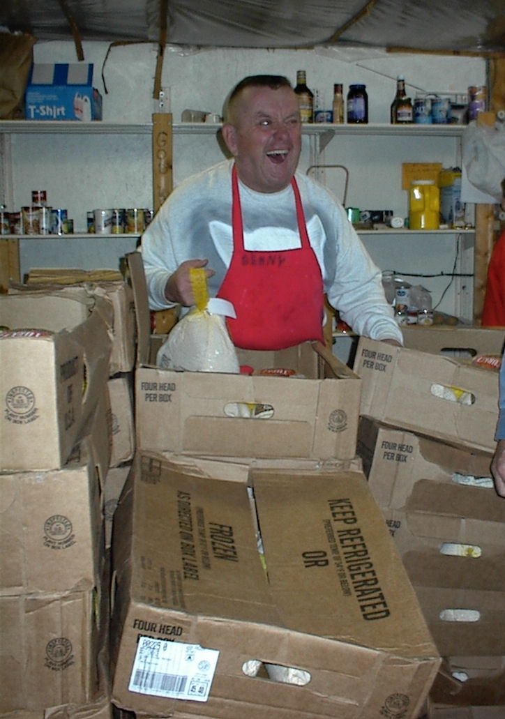 benny with food boxes